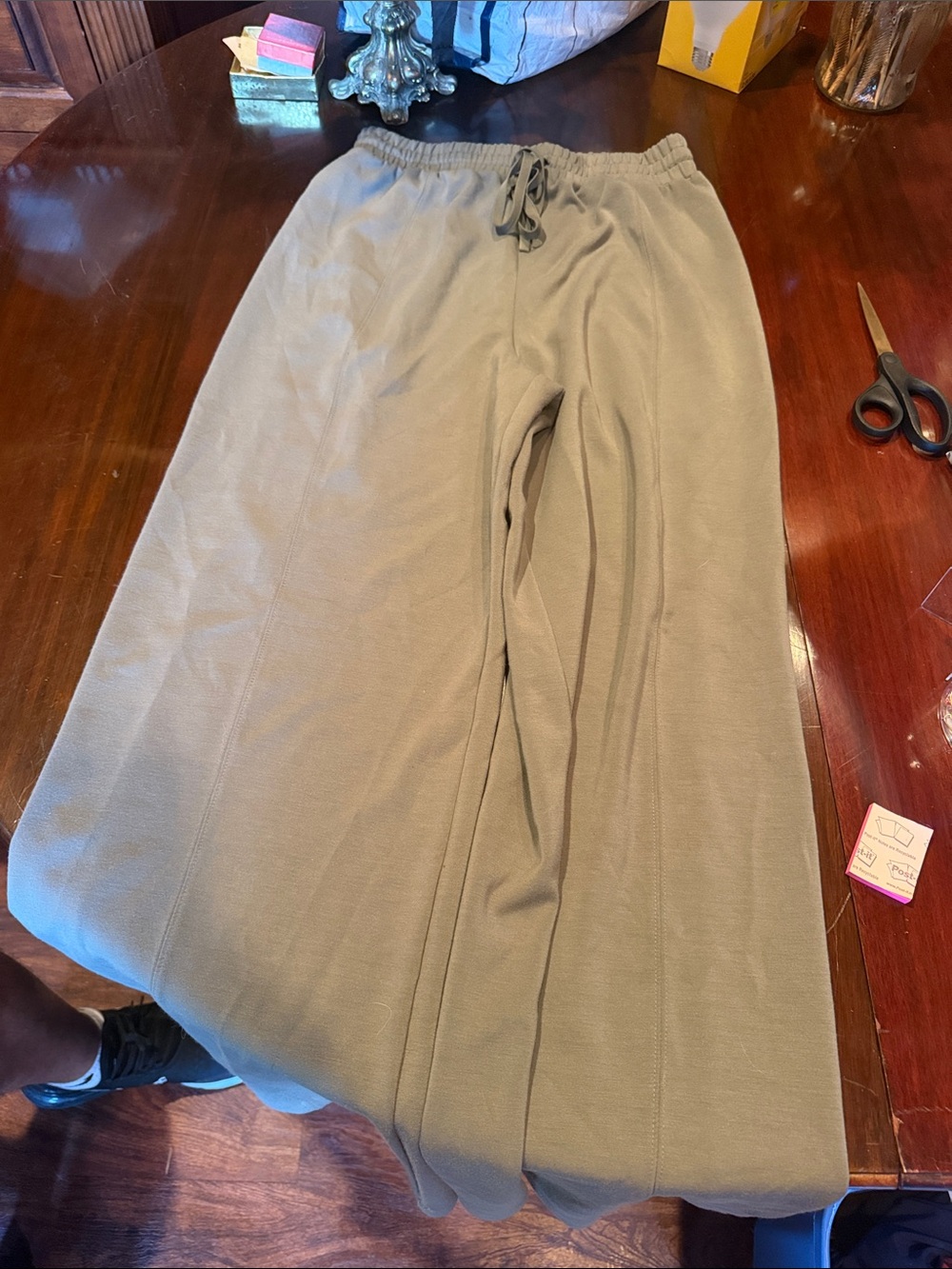 Thread & Supply Olive Wide-Leg Drawstring Pants